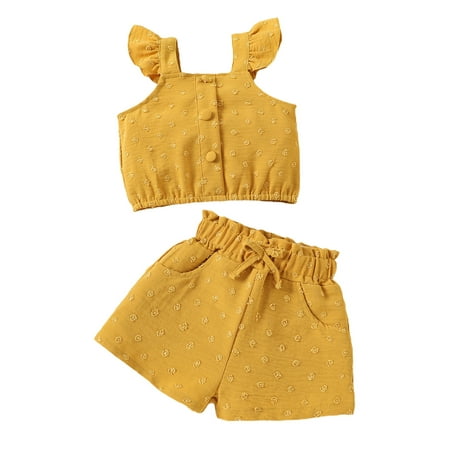 Qtinghua Infant Baby Girl Summer Clothes Ruffle Strap Vest Tank Top High Waist Shorts 2Pcs Outfits
Qtinghua Infant Baby Girl Summer Clothes Ruffle Strap Vest Tank Top High Waist Shorts 2Pcs Outfits
