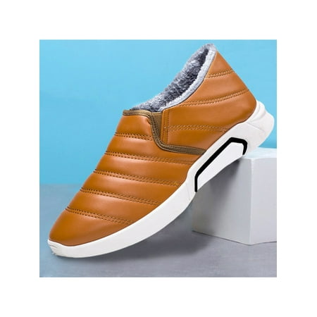 SIMANLAN Men Lightweight Loafers Breathable Plush Lined Winter Warm Shoes Work Comfortable Round Toe Slip On Sneakers Orange 9
SIMANLAN Men Lightweight Loafers Breathable Plush Lined Winter Warm Shoes Work Comfortable Round Toe Slip On Sneakers Orange 9