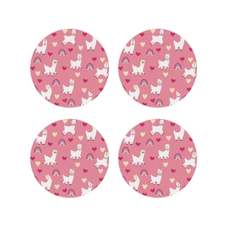 Round Leather Coasters Set of 4 Cute Llamas Cacti Alps Mountains Dream Catcher Rainbows And Hearts Table Decor Protect Furniture from Water Marks Scratch and Damage Elegant Home Decor
Round Leather Coasters Set of 4 Cute Llamas Cacti Alps Mountains Dream Catcher Rainbows And Hearts Table Decor Protect Furniture from Water Marks Scratch and Damage Elegant Home Decor