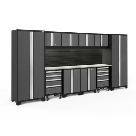 NewAge Products Bold Series Gray 12 Piece Cabinet Set Heavy Duty 24-Gauge Steel Garage Storage System Slatwall / LED Lights Included
NewAge Products Bold Series Gray 12 Piece Cabinet Set Heavy Duty 24-Gauge Steel Garage Storage System Slatwall / LED Lights Included