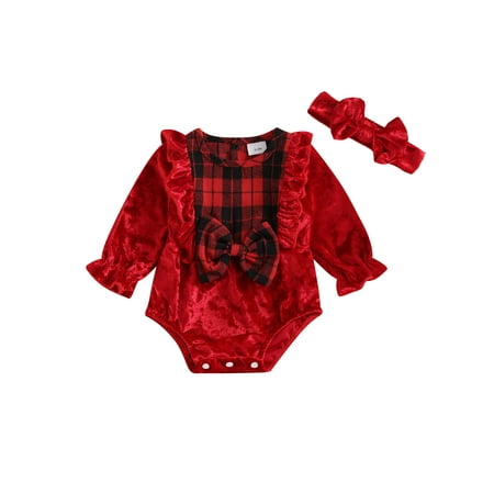 Bagilaanoe Newborn Baby Girl Christmas Rompers Plaid Long Sleeve Bodysuits + Headband 3M 6M 12M 18M Infant Casual One Piece Short Jumpsuit
Bagilaanoe Newborn Baby Girl Christmas Rompers Plaid Long Sleeve Bodysuits + Headband 3M 6M 12M 18M Infant Casual One Piece Short Jumpsuit