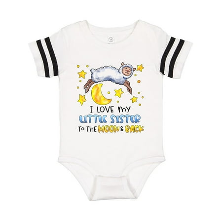 Inktastic I Love my Little Sister to the Moon and Back- Cute Sheep Gift Baby Boy or Baby Girl Bodysuit
Inktastic I Love my Little Sister to the Moon and Back- Cute Sheep Gift Baby Boy or Baby Girl Bodysuit