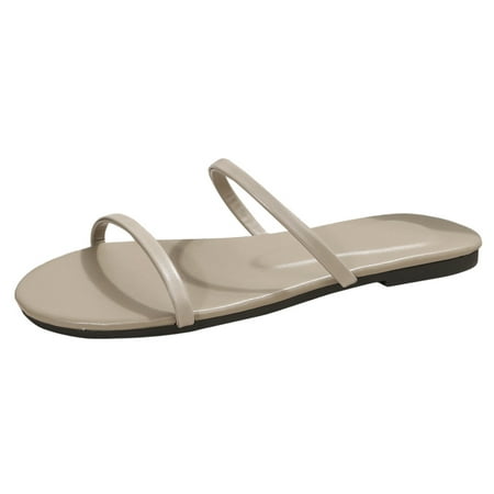 Cathalem Ladies Fashion Solid Color Leather Thin Band Combination Open Toe Beach Flat Sandals Grey 42
Cathalem Ladies Fashion Solid Color Leather Thin Band Combination Open Toe Beach Flat Sandals Grey 42