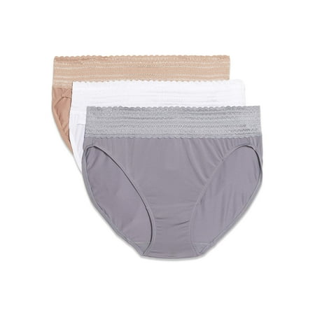 Warners® Blissful Benefits Dig-Free Comfort Waistband with Lace Microfiber Hi-Cut 3-Pack 5109W
Warners® Blissful Benefits Dig-Free Comfort Waistband with Lace Microfiber Hi-Cut 3-Pack 5109W