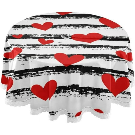 Hidove Heart Stripe Outdoor Round Tablecloth Waterproof Stain-Resistant Non-Slip Circular Tablecloth 60 Inch with Umbrella Hole and Zipper for Tabletop Backyard Party BBQ Decor
Hidove Heart Stripe Outdoor Round Tablecloth Waterproof Stain-Resistant Non-Slip Circular Tablecloth 60 Inch with Umbrella Hole and Zipper for Tabletop Backyard Party BBQ Decor