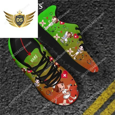 Pink Nursing Shoes Ladies Flats Sneakers Cute Cartoon Nurse/Doctor Brand Design AF Mesh Lightweight Female Footwear
Pink Nursing Shoes Ladies Flats Sneakers Cute Cartoon Nurse/Doctor Brand Design AF Mesh Lightweight Female Footwear