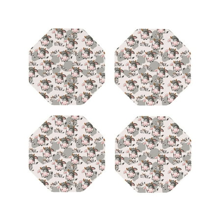 Coasters Set of 4 - Funny Cute Cartoon Milk Cow_A Drink Coasters for Tabletop Protection Leather Coasters for Living Room Decor and Housewarming Gift Octagon
Coasters Set of 4 - Funny Cute Cartoon Milk Cow_A Drink Coasters for Tabletop Protection Leather Coasters for Living Room Decor and Housewarming Gift Octagon
