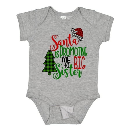 Inktastic Santa is Promoting Me to Big Sister Green Plaid Tree Gift Baby Girl Bodysuit
Inktastic Santa is Promoting Me to Big Sister Green Plaid Tree Gift Baby Girl Bodysuit
