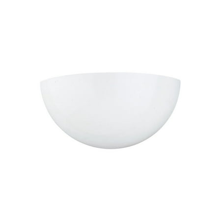1 Light Traditional Half Moon Wall Sconce with White Plastic Glass-6.75 inches H By 13.75 inches W-White Finish-Incandescent Lamping Type Bailey
1 Light Traditional Half Moon Wall Sconce with White Plastic Glass-6.75 inches H By 13.75 inches W-White Finish-Incandescent Lamping Type Bailey