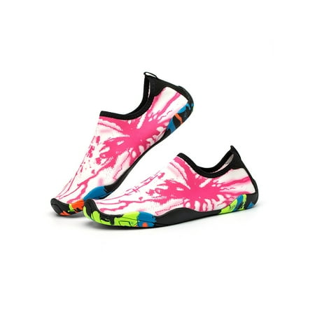 SIMANLAN Womens Mens Water Shoes Color Block Barefoot Quick Dry Beach Shoe Surf Lightweight Flats Outdoor Slip On Aqua Socks Pink Lightning 6
SIMANLAN Womens Mens Water Shoes Color Block Barefoot Quick Dry Beach Shoe Surf Lightweight Flats Outdoor Slip On Aqua Socks Pink Lightning 6