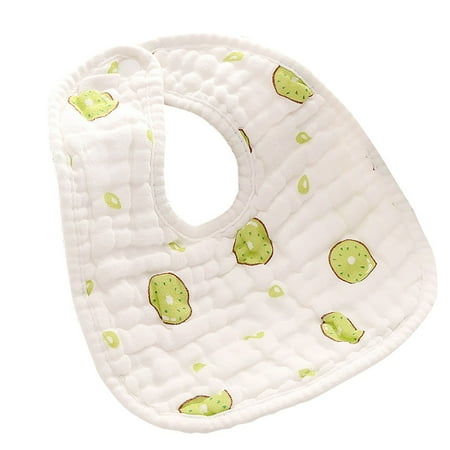 Baby cartoon printed cotton gauze bib baby U shaped saliva towel