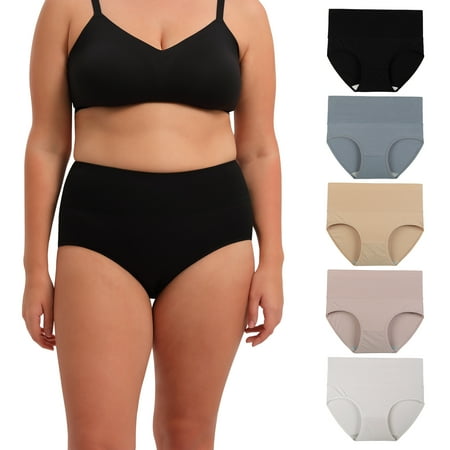 INNERSY Womens Underwear Cotton Briefs High Waisted Postpartum Panties 5 Pack (3XL Neutral Assorted)
INNERSY Womens Underwear Cotton Briefs High Waisted Postpartum Panties 5 Pack (3XL Neutral Assorted)
