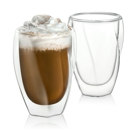 JoyJolt Lacey Double Wall Insulated Glasses 10 Oz Set of Two Cappuccino Coffee Mugs
JoyJolt Lacey Double Wall Insulated Glasses 10 Oz Set of Two Cappuccino Coffee Mugs