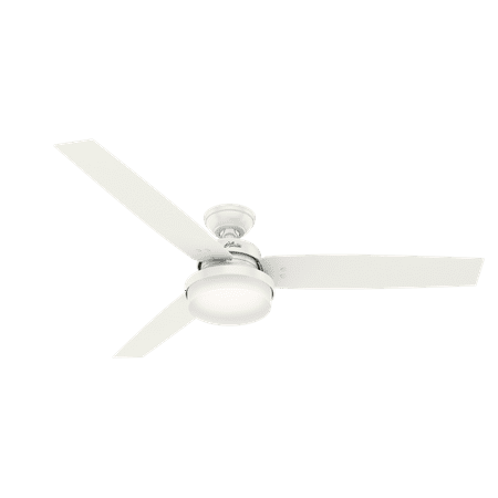 Hunter 60 Sentinel Fresh White Ceiling Fan with Light Kit and Remote