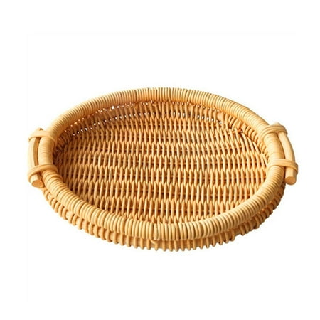 Rattan Bread Baskets - Wicker Serving Tray with Handles Woven Basket for Table Kitchen Supplies for Food Crackers Snacks Fruits Breakfast
Rattan Bread Baskets - Wicker Serving Tray with Handles Woven Basket for Table Kitchen Supplies for Food Crackers Snacks Fruits Breakfast
