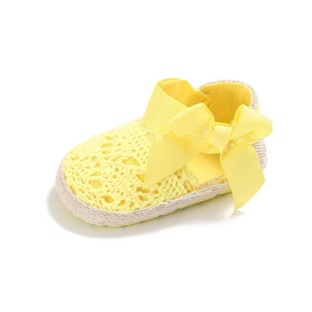 Ritualay Baby Girls Crib Shoes Prewalker Flats First Walker Princess Shoe Breathable Lightweight Party Wedding Soft Sole Yellow 5C
Ritualay Baby Girls Crib Shoes Prewalker Flats First Walker Princess Shoe Breathable Lightweight Party Wedding Soft Sole Yellow 5C