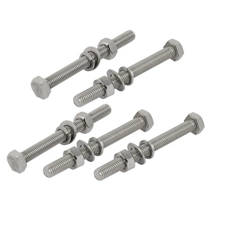 Unique Bargains 5 Set M8x80mm 304 Stainless Steel Hex Bolts w Nuts and Washers Assortment Kit
Unique Bargains 5 Set M8x80mm 304 Stainless Steel Hex Bolts w Nuts and Washers Assortment Kit