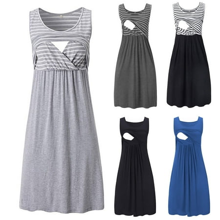 Tejiojio Maternity/Labor/Nursing Clothing Clearance Fashion Solid Stripe Breast-Feeding Pregnant Woman Maternity Nursing Dress
Tejiojio Maternity/Labor/Nursing Clothing Clearance Fashion Solid Stripe Breast-Feeding Pregnant Woman Maternity Nursing Dress