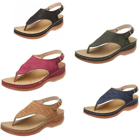 Summer Women Strap Sandals Sexy Ladies Shoes Women s Leather Orthopedic Arch Support Diabetic Walking Sandals Casual Comfortable Pinch Toe Beach Flip-Flops Slippers (6 Black)
Summer Women Strap Sandals Sexy Ladies Shoes Women s Leather Orthopedic Arch Support Diabetic Walking Sandals Casual Comfortable Pinch Toe Beach Flip-Flops Slippers (6 Black)