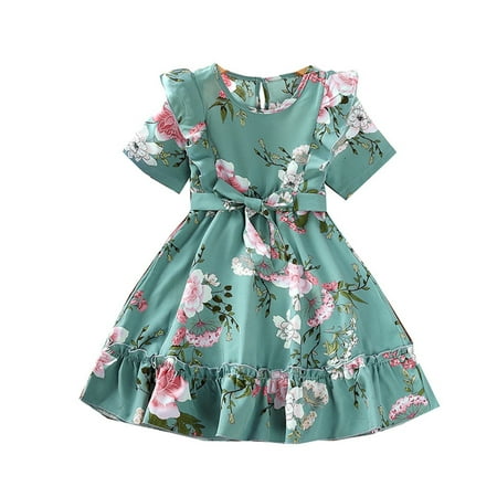 Toddler Girls Dresses Floral Print Flying Sleeve Short Sleeve Princess Dresses Summer Camping Clothes Baby Girl Clothes
Toddler Girls Dresses Floral Print Flying Sleeve Short Sleeve Princess Dresses Summer Camping Clothes Baby Girl Clothes