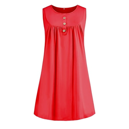 Black Dresses for Women White Dress Women O Neck Casual Button Sleeveless Above Knee Dress Loose Fit Party Mini Dress on Clearance Dresses for Women Flower Girl Dress Red 2XL
Black Dresses for Women White Dress Women O Neck Casual Button Sleeveless Above Knee Dress Loose Fit Party Mini Dress on Clearance Dresses for Women Flower Girl Dress Red 2XL