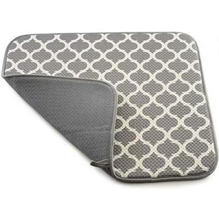 18in X 16in Microfiber Dish Drying Mat Super Absorbent Dish Drainer Kitchen Pad With Hanging Loop Gray
18in X 16in Microfiber Dish Drying Mat Super Absorbent Dish Drainer Kitchen Pad With Hanging Loop Gray