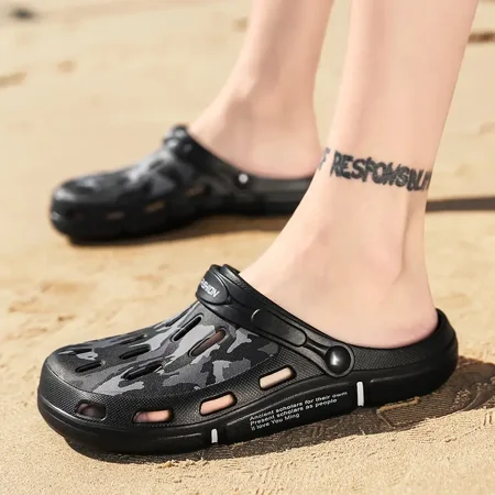 Men‘s Camouflage Letter Print Closed-toe Non-slip Clogs For Indoor Outdoor Beach Pool
Men‘s Camouflage Letter Print Closed-toe Non-slip Clogs For Indoor Outdoor Beach Pool
