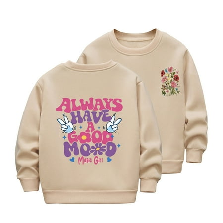 Gunia Girls Tops Trendy Letter Prined Solid Color Cute Autumn Winter Long Sleeve Casual Thick Warm Crewneck Kids Sweatshirts Loose And Comfortable 4-5 Years
Gunia Girls Tops Trendy Letter Prined Solid Color Cute Autumn Winter Long Sleeve Casual Thick Warm Crewneck Kids Sweatshirts Loose And Comfortable 4-5 Years