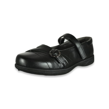 Easystrider Girls Double Strap Dress Shoes - black 4 youth