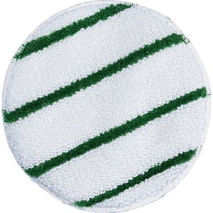 Rubbermaid Low Profile Scrub-Strip Carpet Bonnet 17 dia. White/Green