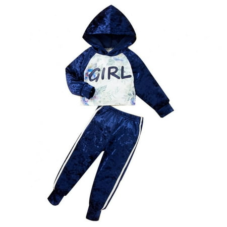 URMAGIC 2-6T Toddler Kid Girls Velvet Hooded Sweatshirt Long Sleeve Tops + Sweatpants 2Pcs Outfits Set
URMAGIC 2-6T Toddler Kid Girls Velvet Hooded Sweatshirt Long Sleeve Tops + Sweatpants 2Pcs Outfits Set