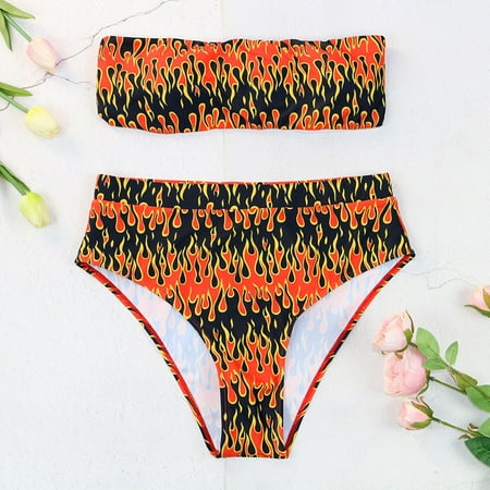 Cathalem American Sports Bra Women Split Flames Bikini Swimsuit Women s Fashion Waist Underwire Halter Bikini Tops for Women Underwear Multicolor Medium
Cathalem American Sports Bra Women Split Flames Bikini Swimsuit Women s Fashion Waist Underwire Halter Bikini Tops for Women Underwear Multicolor Medium