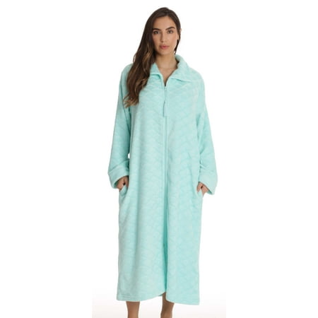 Just Love Plush Zipper Lounger Robe (Blue)