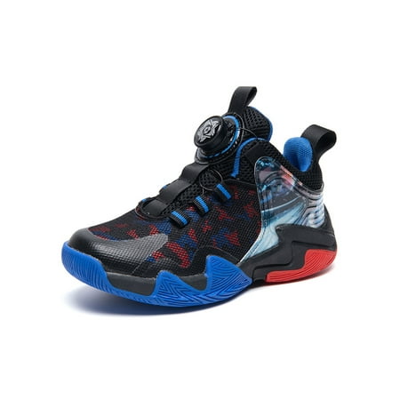Tenmix Boy Basketball Shoes Durable Running Shoe Sport Sneakers Non-Slip Trainers Outdoor Casual Rotating Buckle Black Blue 13C
Tenmix Boy Basketball Shoes Durable Running Shoe Sport Sneakers Non-Slip Trainers Outdoor Casual Rotating Buckle Black Blue 13C