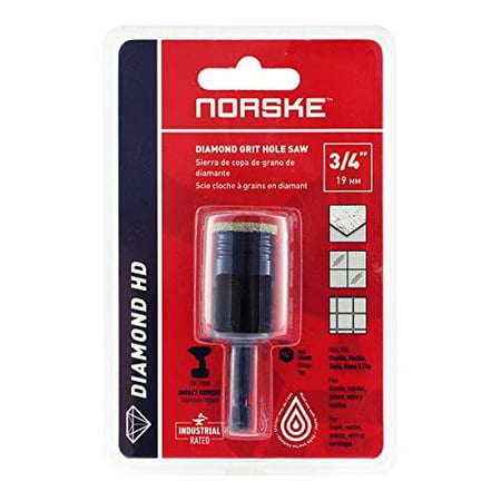 Norske Tools NDHSI118 3/4 inch (19mm) Industrial Quality Vacuum Brazed Diamond Drill Bit Hole Saw for Tile Stone Glass Brick Block and Cement Backer Board
Norske Tools NDHSI118 3/4 inch (19mm) Industrial Quality Vacuum Brazed Diamond Drill Bit Hole Saw for Tile Stone Glass Brick Block and Cement Backer Board