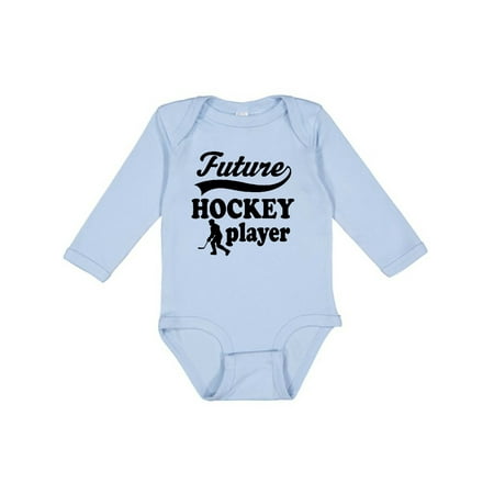 Inktastic Future Hockey Player Baby Boy Gift Baby Boy Long Sleeve Bodysuit