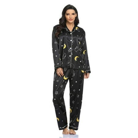 FEREMO Women s Floral Print 2 Piece Sleepwear Button Down Long Sleeve Shirt and Pants
FEREMO Women s Floral Print 2 Piece Sleepwear Button Down Long Sleeve Shirt and Pants
