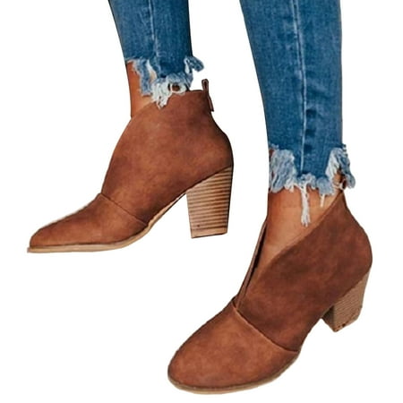 Ankle Boots for Women Low Chunky Heel Booties Slip-on Shoes for Female Daily Wearing Outfit Black 41
Ankle Boots for Women Low Chunky Heel Booties Slip-on Shoes for Female Daily Wearing Outfit Black 41