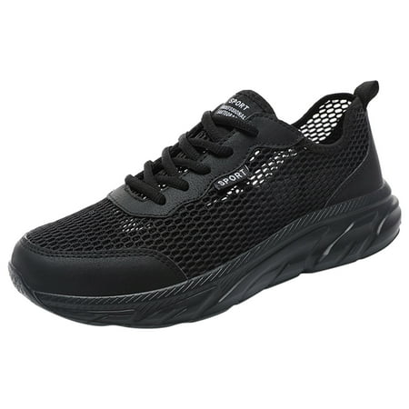 ZIZOCWA Men S Mesh Sports Shoes Fashion Simple Solid Color Flat Bottom Breathable Lace Up Casual Shoes Comfortable Walking Shoe Width Black Size44
ZIZOCWA Men S Mesh Sports Shoes Fashion Simple Solid Color Flat Bottom Breathable Lace Up Casual Shoes Comfortable Walking Shoe Width Black Size44
