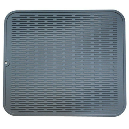 2 Pcs Large Silicone Placemat Dish Drying Mat Kitchen Draining Table Drain Mat Sink Non-Slip Pad Gray & Black
2 Pcs Large Silicone Placemat Dish Drying Mat Kitchen Draining Table Drain Mat Sink Non-Slip Pad Gray & Black