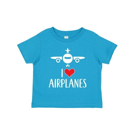 Inktastic Plane I Love Airplanes Gift Toddler Boy or Toddler Girl T-Shirt