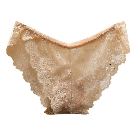 Fabiurt Women s Underwear Women s Low Waist Mesh Briefs Solid Color Cotton Crotch Underwear Panties Beige
Fabiurt Women s Underwear Women s Low Waist Mesh Briefs Solid Color Cotton Crotch Underwear Panties Beige