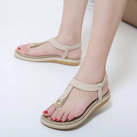 Vedolay Sandals for Ladies Sandals for Women Fashion Comfortable Dress Sandals Beige 10
