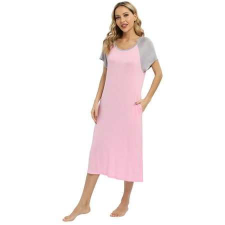 Valcatch Women s Nightshirt Short Sleeve Split Nightgown V-Neck Pajama Dress With Pocket S-XXL
Valcatch Women s Nightshirt Short Sleeve Split Nightgown V-Neck Pajama Dress With Pocket S-XXL