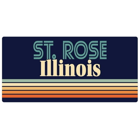 St. Rose Illinois 5 x 2.5-Inch Fridge Magnet Retro Design