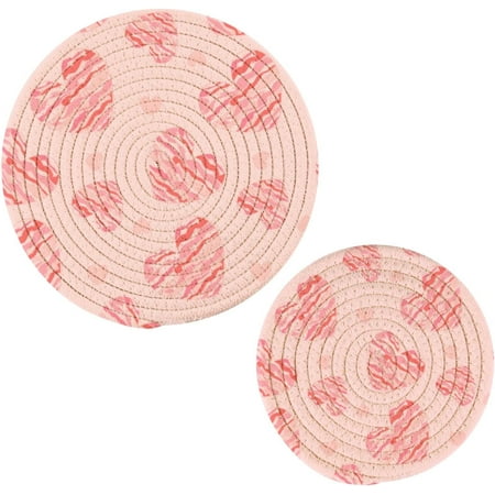 Coolnut Valentine s Day Pink Love Pot Holder Set of 2 Heat Resistant Round Cotton Hot Pads Table Mats Trivets for Hot Dishes/Pot/Bowl/Teapot/Hot Pot Holders 7 + 9
Coolnut Valentine s Day Pink Love Pot Holder Set of 2 Heat Resistant Round Cotton Hot Pads Table Mats Trivets for Hot Dishes/Pot/Bowl/Teapot/Hot Pot Holders 7 + 9