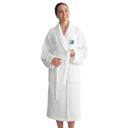 Authentic Hotel and Spa Unisex Navy Blue Monogrammed Turkish Cotton Waffle Weave Terry Bath Robe White/A Large/Extra Large
Authentic Hotel and Spa Unisex Navy Blue Monogrammed Turkish Cotton Waffle Weave Terry Bath Robe White/A Large/Extra Large