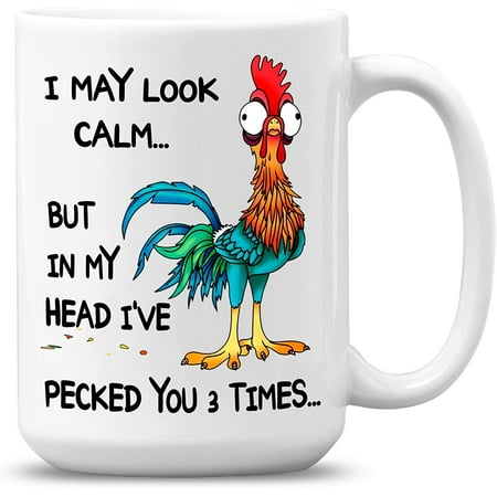 I May Look Calm But In My Head I ve Pecked You 3 Times Mug Funny Rooster Coffee Mug Chicken Lover Mug (15oz White)
I May Look Calm But In My Head I ve Pecked You 3 Times Mug Funny Rooster Coffee Mug Chicken Lover Mug (15oz White)