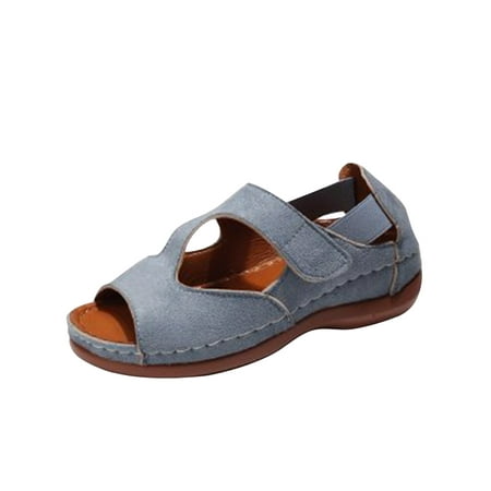 Daeful Ladies Casual Shoes Hollow Out Platform Sandal Peep Toe Wedge Sandals Breathable Magic Tape Womens Vintage Blue 7
Daeful Ladies Casual Shoes Hollow Out Platform Sandal Peep Toe Wedge Sandals Breathable Magic Tape Womens Vintage Blue 7
