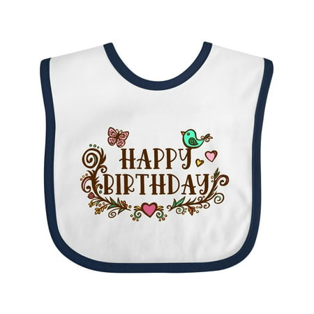 Inktastic Pretty Paisley Happy Birthday Gift Baby Boy or Baby Girl Bib